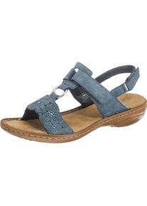 Rieker, Damen Riemchensandale, Taubenblau