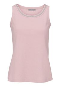 Heine, Damen Shirttop, Rosa / Silber