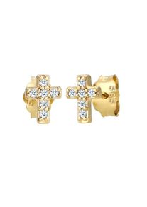 Diamore, Damen Ohrringe 'Kreuz', Gold