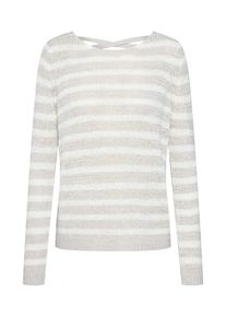 Only, Damen Pullover 'onlNEW GABBI', Stone / Wei&szlig;