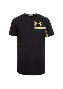 Under Armour, Herren Trainingsshirt 'HeatGear Perpetual Graphic', Gold / Schwarz
