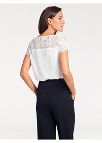 Heine, Damen Seidenbluse, Weiß