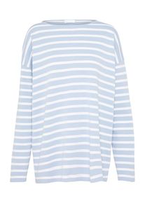 Drykorn, Damen Pullover 'FLORRIE', Hellblau / Wei&szlig;
