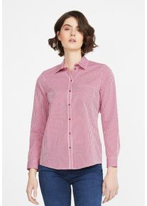 Peter Hahn, Damen Bluse, Rot / Wei&szlig;