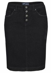 Arizona, Damen Jeansrock mit Knopfleiste, Schwarz