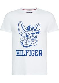 Tommy Hilfiger, Damen T-Shirt 'DOG', Blau / Weiß