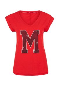 s.Oliver RED LABEL, Damen Shirt, Rot / Kirschrot / Wei&szlig;