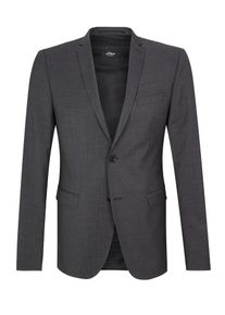 s.Oliver BLACK LABEL, Herren 'Cesano Slim' Schurwoll-Sakko, Anthrazit