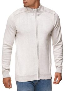 INDICODE JEANS, Herren Strickjacke 'Miro', Offwhite