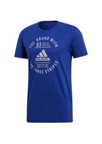 adidas Performance, Herren T-Shirt 'Emblem', Blau / Weiß