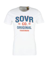 s.Oliver RED LABEL, Herren T-Shirt, Himmelblau / Hellrot / Weiß
