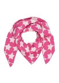 Zwillingsherz, Damen Dreieckstuch mit Allover-Muster, Pink