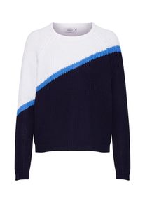 Only, Damen Pullover 'HILDE', Blau / Weiß