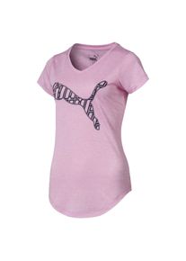 Puma, Damen Trainingsshirt 'Heather Cat', Altrosa / Schwarz