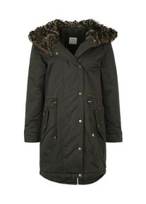 Véro Moda VERO MODA, Damen Parka mit textilem Besatz in Felloptik 'VMMIssy', Dunkelgrün