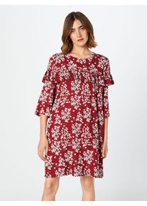 Kaffe, Damen Kleid, Merlot / Weiß