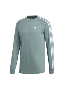 adidas originals, Herren Langarmshirt '3 Stripe', Mint / Weiß