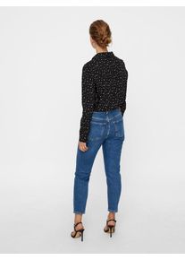 Véro Moda VERO MODA, Damen Bluse 'NICKY XMAS', Schwarz / Weiß