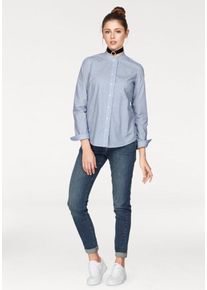 s.Oliver RED LABEL, Damen Hemdbluse, Blau / Weiß
