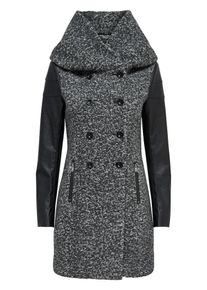 Only, Damen Mantel, Graumeliert / Schwarz