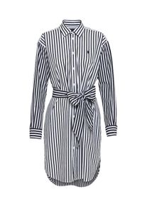 Polo Ralph Lauren, Damen Kleid 'LS BLKE DR-NO FIT-LONG SLEEVE-CASUAL', Schwarz / Weiß