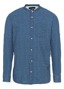 Jack & Jones JACK & JONES, Herren Hemd 'JPRTRIBECA MAO SHIRT L/S PRE AU', Blau / Dunkelblau