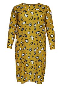 Only Carmakoma, Damen Kleid, Navy / Curry / Weiß