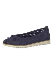 Tamaris, Damen Ballerina, Beige / Navy