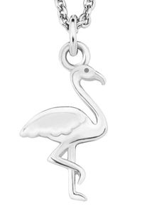 s.Oliver RED LABEL, Damen Kette mit Anhänger 'Flamingo, 2019972', Silber