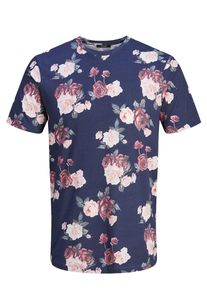 Jack & Jones JACK & JONES, Herren T-Shirt, Creme / Navy / Beere