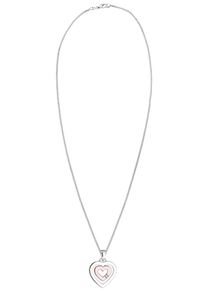 Diamore, Damen Kette 'Bi Color_Tri Color, Herz', Altrosa / Weiß