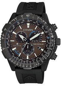 Citizen, Herren Funkchronograph 'Promaster Sky, CB5005-13X', Kastanienbraun / Schwarz