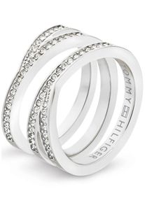 Tommy Hilfiger, Damen Fingerring &raquo;CLASSIC SIGNATURE, 2701098&laquo;, Silber