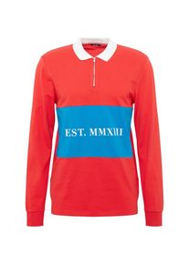 Only & Sons Only & Sons, Herren Shirt 'onsWELDON LS ZIP POLO EXP', Blau / Rot / Weiß