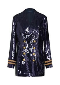 Polo Ralph Lauren, Damen Blazer 'LNG BRE BZR-BLAZER', Navy / Gold
