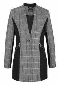 Laura Scott, Damen Longblazer, Grau / Schwarz