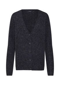 Véro Moda VERO MODA, Damen Strickjacke 'VMDOFFY STRUCTURE LS V-NECK CARDIGAN', Dunkelgrau