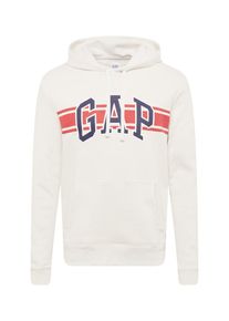 GAP, Herren Sweatshirt 'V-GO ARCH STRIPE PO HD', Dunkelblau / Rot / Offwhite