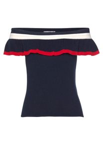 AJC, Damen Pullover, Marine / Rot / Weiß