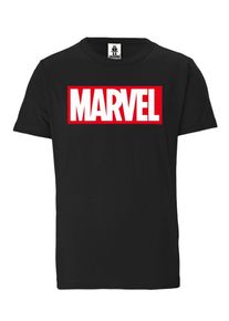 logoshirt, Herren T-Shirt, Hellrot / Schwarz / Weiß