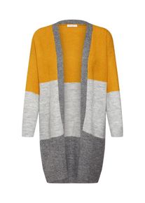 Jacqueline de Yong, Damen Strickjacke 'New Elanor', Gelb / Grau