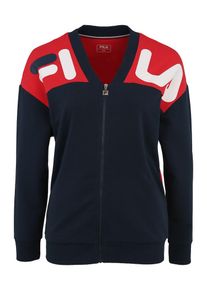 Fila, Damen Sweatjacke 'Randie' mit &uuml;berschnittenen Schultern, Navy / Rot