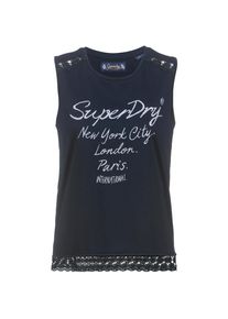 Superdry, Damen Tanktop 'Jessica', Navy / Wei&szlig;