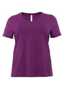 sheego Basic, Damen T-Shirt, Lila