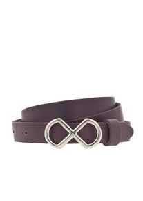 Tom Tailor, Damen G&uuml;rtel 'small curved buckle', Schoko / Silber