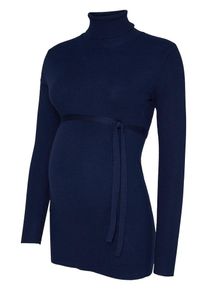 MAMALICIOUS, Damen Langarm Rollkragen-Umstandstop, Blau
