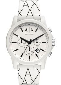 Armani Exchange, Herren Chronograph, Schwarz / Wei&szlig;