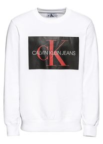Calvin Klein Jeans, Herren Sweatshirt 'MONOGRAM BOX', Rot / Schwarz / Wei&szlig;