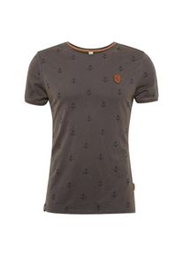 Naketano, Herren T-Shirt 'El Master Del Buscho', Braun / Schwarz