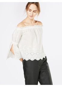 Noisy may, Damen Off-Shoulder-Tunika 'FEMI', Perlweiß